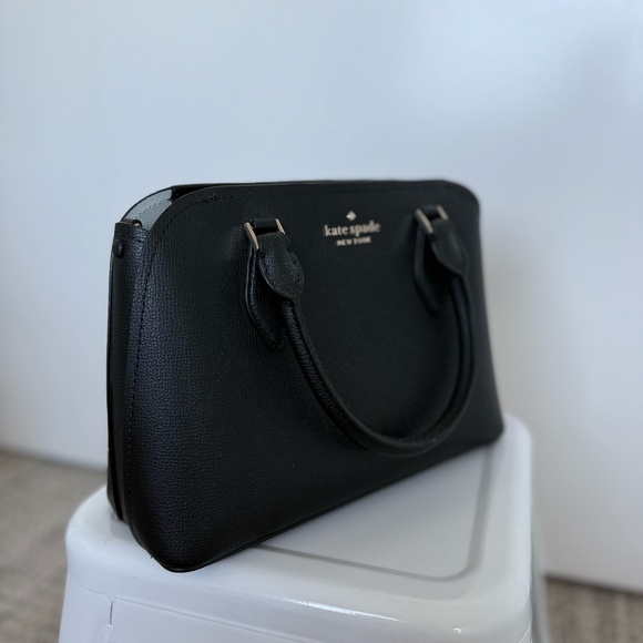 Kate Spade Darcy Redefined Grain Leather Small Satchel (Black) - Picture 4 of 5